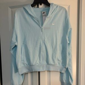 Nike Sky Blue Hoodie with Zipper